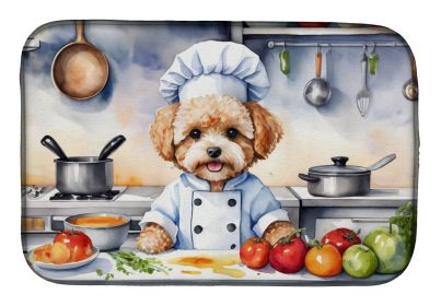 Maltipoo The Chef Dish Drying Mat Absorbent Dish Drying Mat Pad for Kitchen Counter Dish Drainer Mat for Countertop, 14 x 21", Multicolor